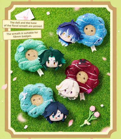 Genshin Impact Spring Blossom Tales plush keychain embroidery, printing and sewing details