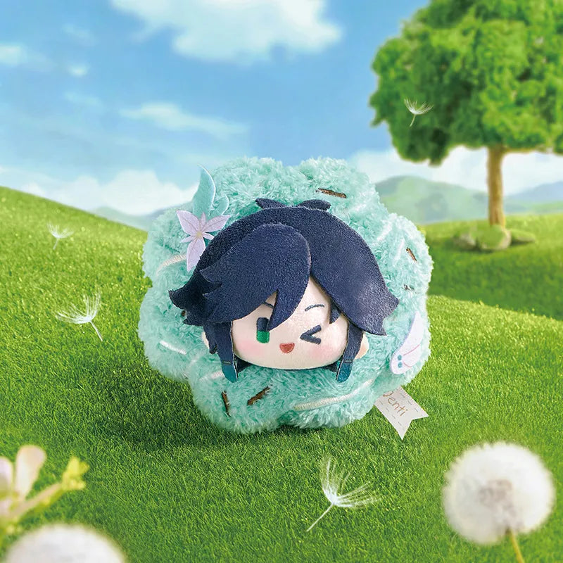 Genshin Impact Spring Blossom Tales Venti floral wreath plush keychain