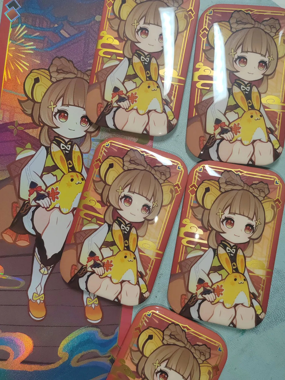 Genshin Impact Spring Breeze Series Badge & Collection Card