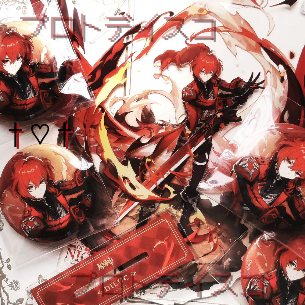 Genshin Impact Teyvat Series Standees – Diluc Keqing Yelan