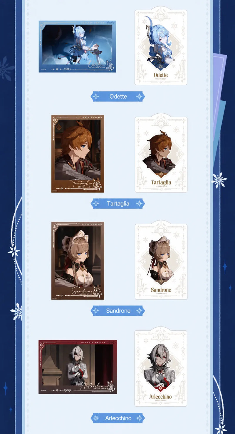 Sudden Snow Series special collection cards featuring Odette, Vodyanitsa and Ronova