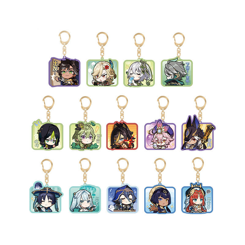 Genshin Impact Sumeru Q style acrylic keychain full character lineup