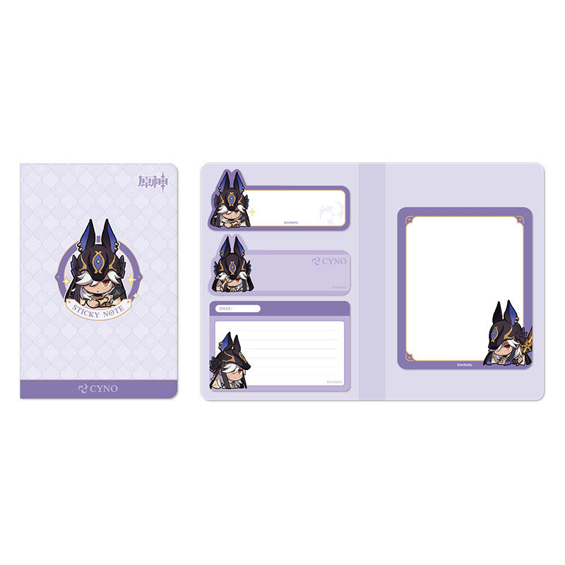 Genshin Impact Sumeru Q style sticky notes set Cyno