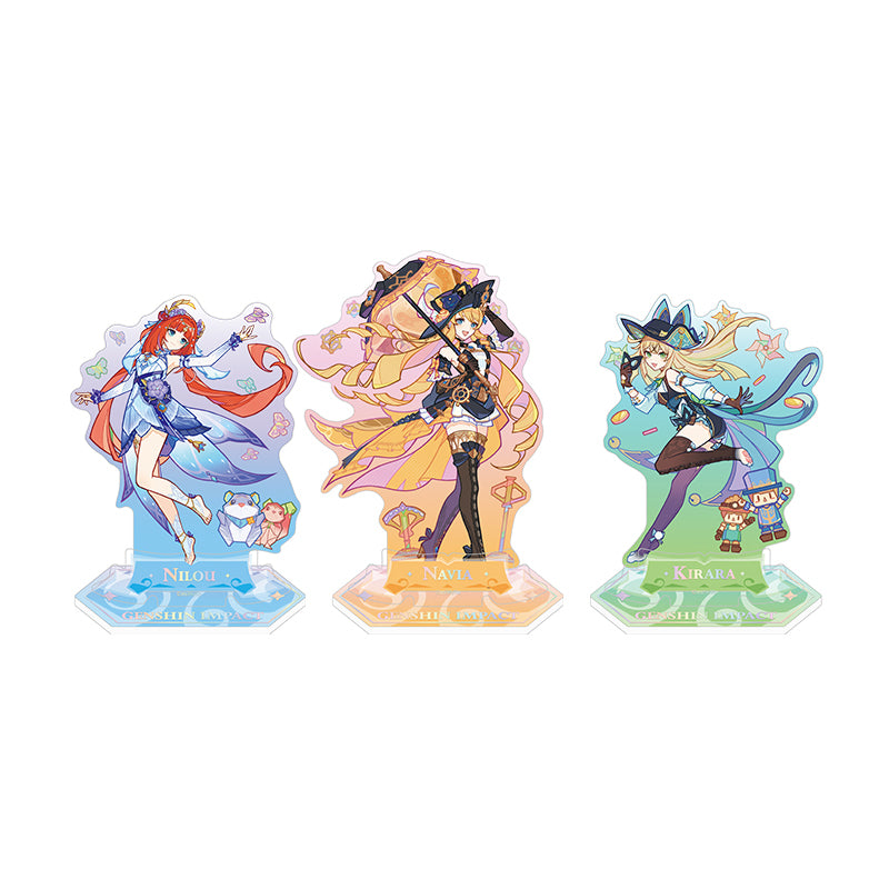 Genshin Summer Dragon Fairyland acrylic standee collection featuring Nilou Navia Kirara themed artwork