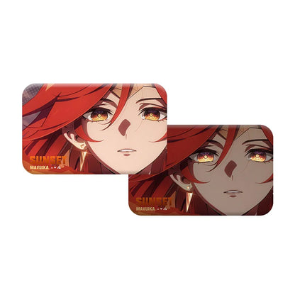 Genshin Impact Sunset Series Square Badge Style B featuring Mavuika artwork