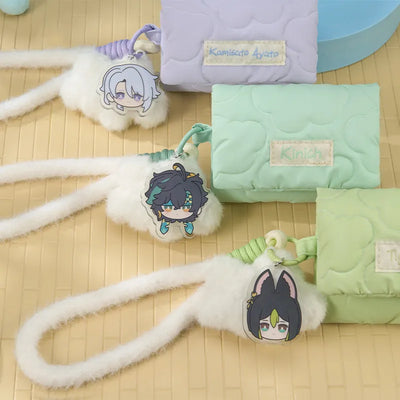 Soft Quilted Genshin Impact Sweet Dream Whispers Cloud Storage Pouch with Plush Wrist Strap