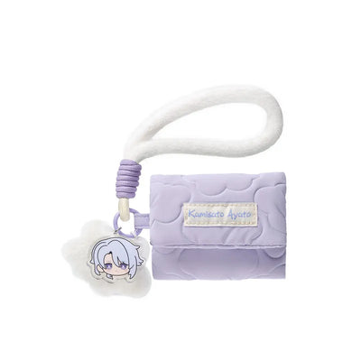 Genshin Impact Sweet Dream Whispers Kamisato Ayato Cloud Storage Pouch with Plush Wrist Strap