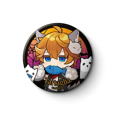 Genshin Impact Tartaglia Halloween dress up chibi badge collectible anime pin