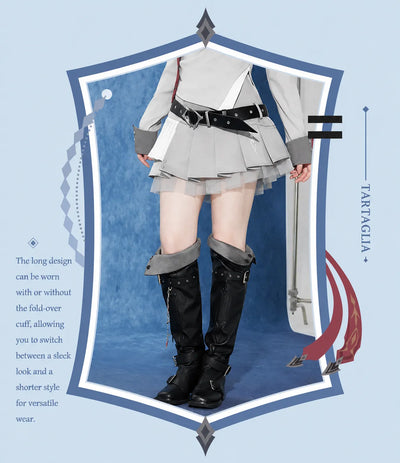 Tartaglia pleated skirt alternate outfit styling on model