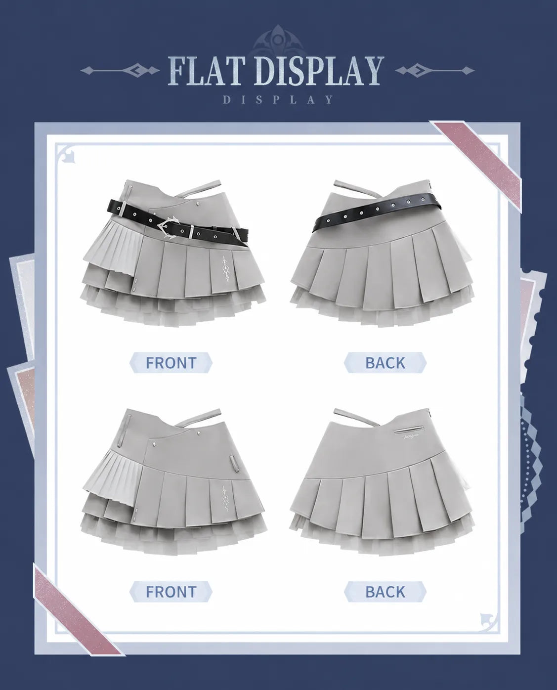 Tartaglia pleated skirt front and back product display