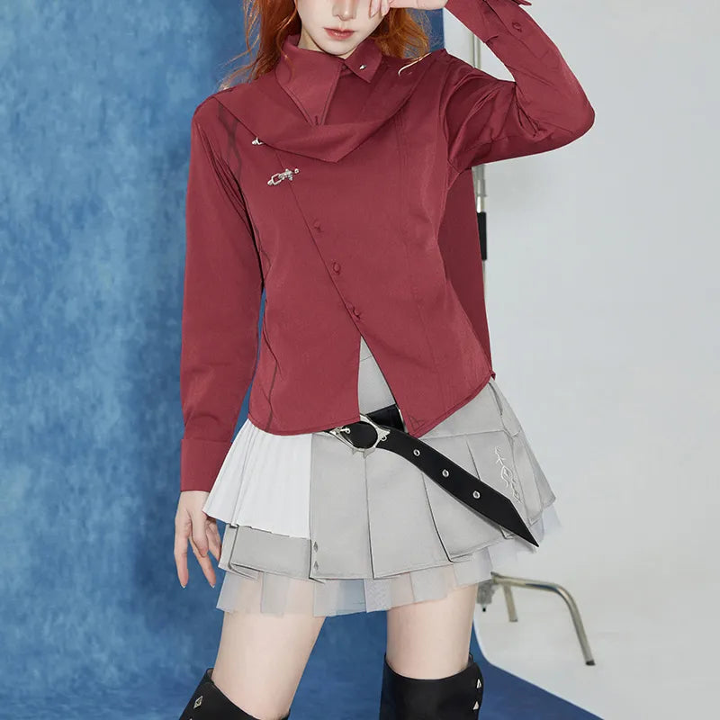 Genshin Impact Tartaglia themed short pleated skirt outfit styling