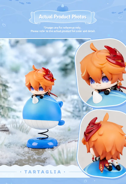 Detailed whale base design of Tartaglia Q Version Swing Toy collectible figure
