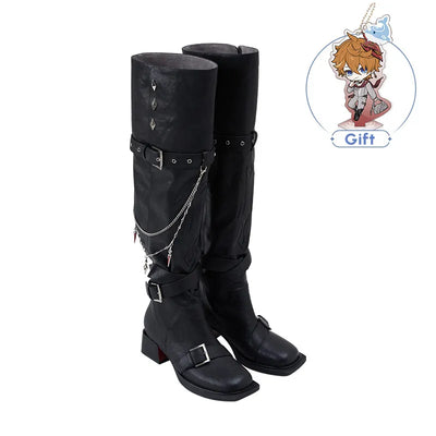 Genshin Impact Tartaglia Themed Impression Series tall boots on white background
