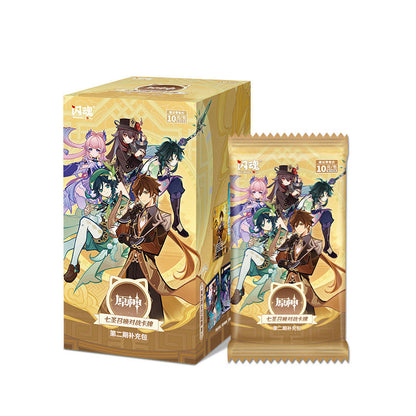 Genshin Impact Seven Saint Invocation TCG booster pack season two box packaging product view