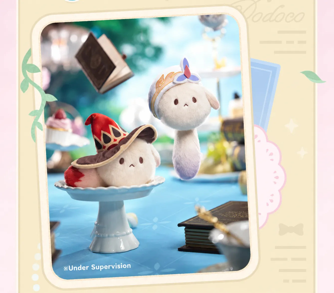Alice Tea Party plush charm attached to a handbag