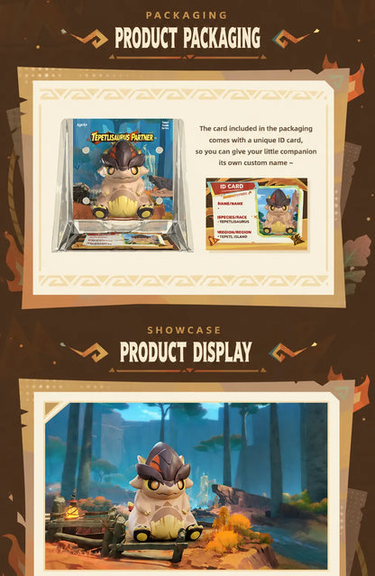 Genshin Impact Tepetlisaurus Partner Figure collectible showcase in Natlan themed environment