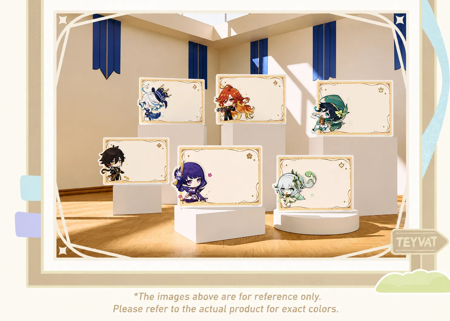 Gallery showcasing Genshin Impact Teyvat Expo Series character merchandise