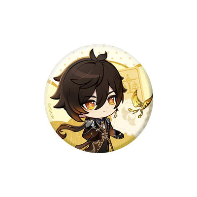Genshin Impact Teyvat Expo Series Zhongli Chibi Character Badge