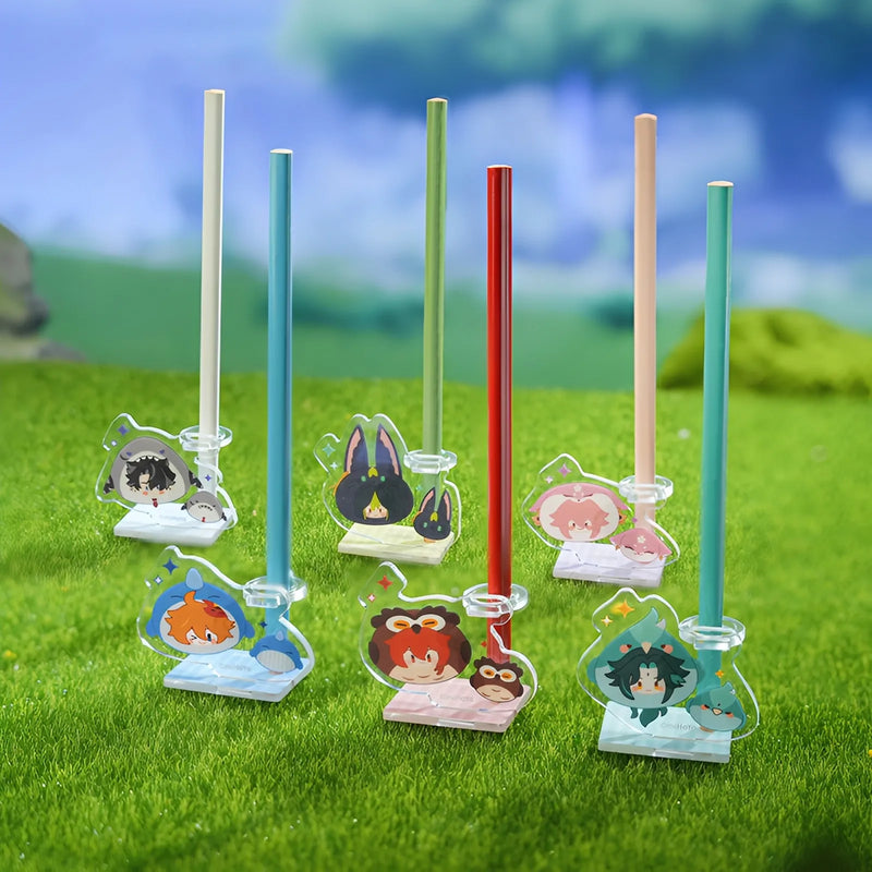 Genshin Impact Teyvat Zoo acrylic pen stand group display multiple characters