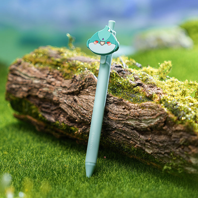 Genshin Impact Teyvat Zoo gel pen set angled display multiple character designs