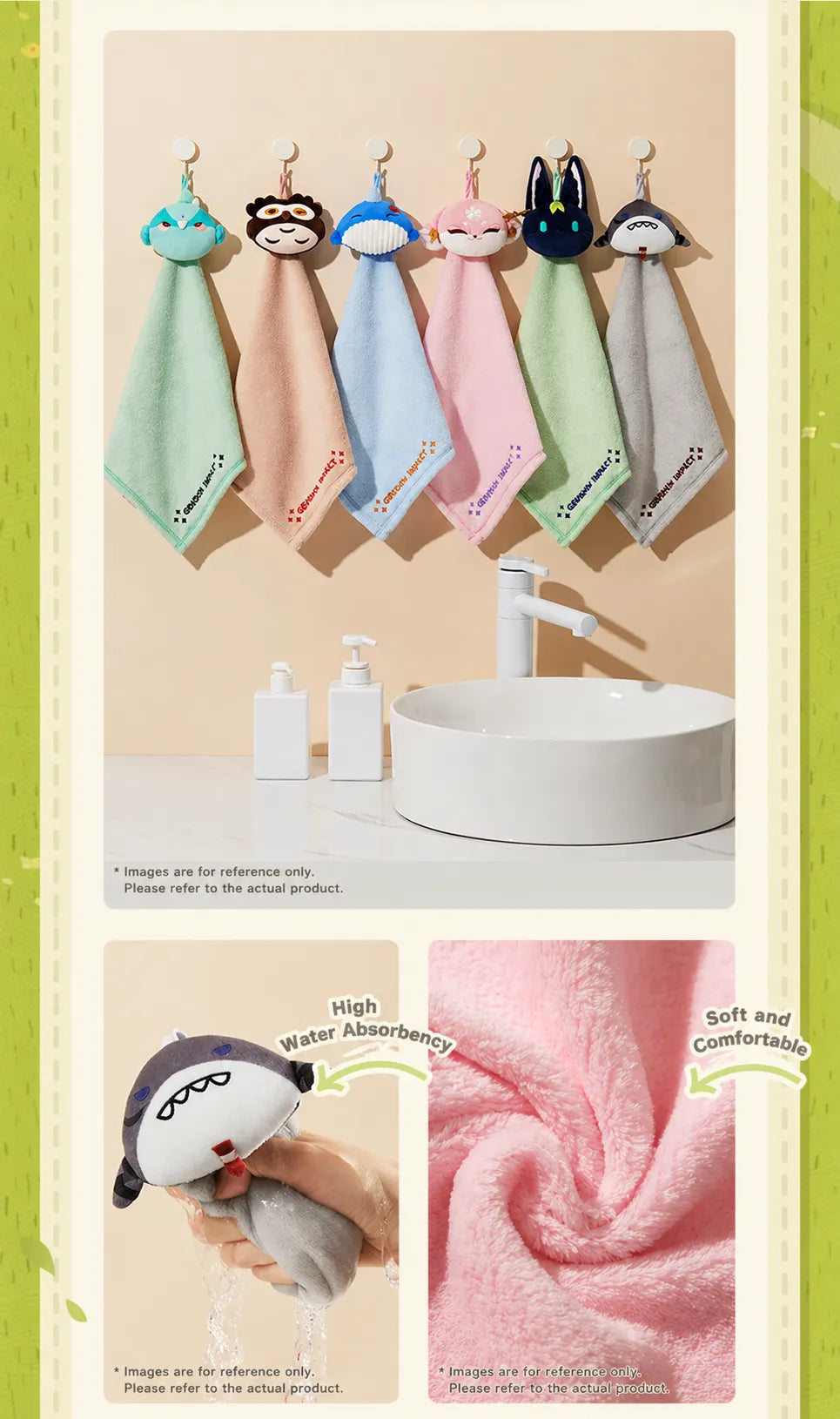 Genshin Impact Teyvat Zoo hanging towel material detail soft texture