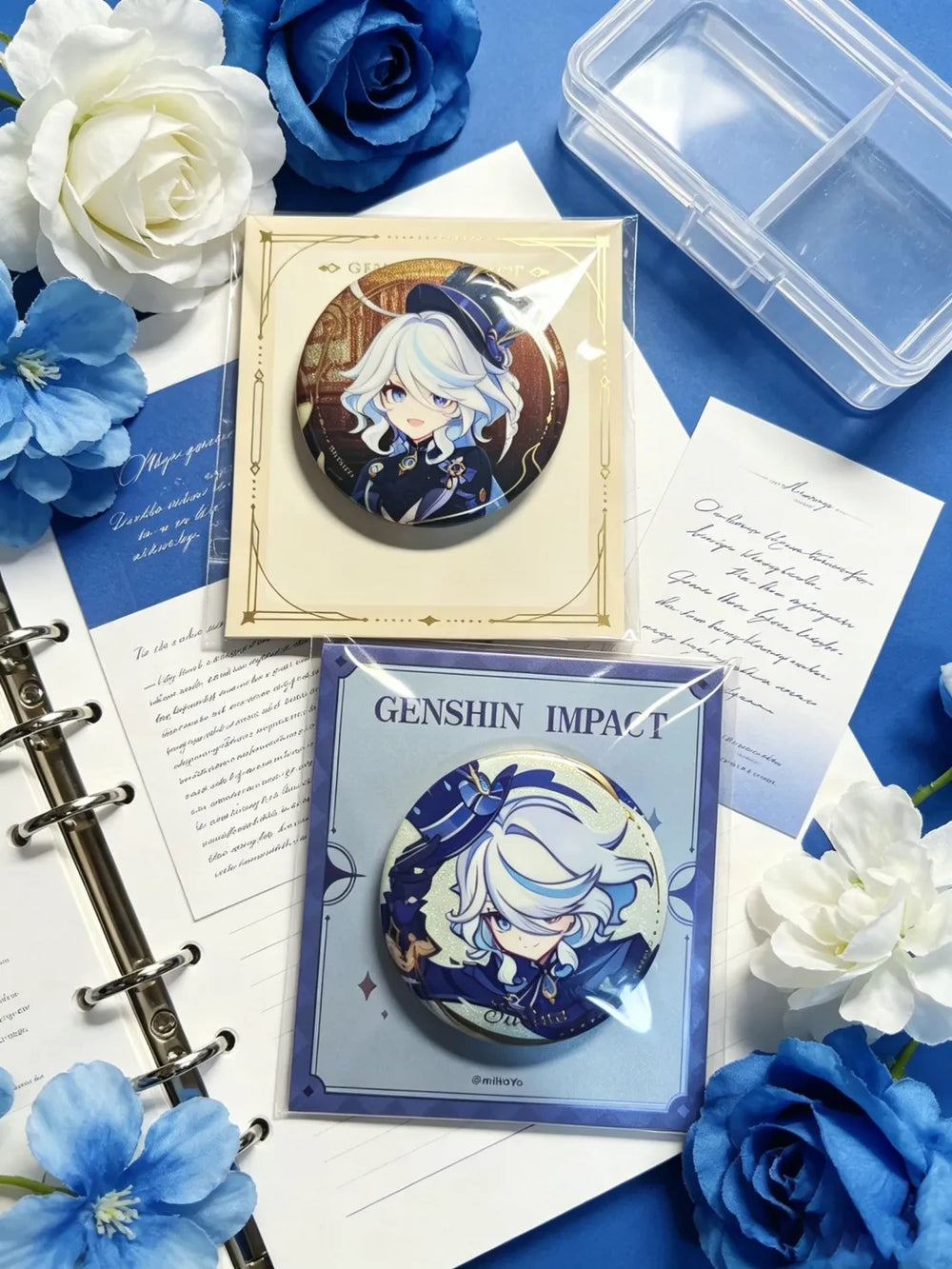 Genshin Impact Serie The Long Way Home – Insignias y Tarjetas Acrílicas