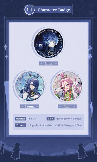 The Moon Leads Home Series Character Badge Collection