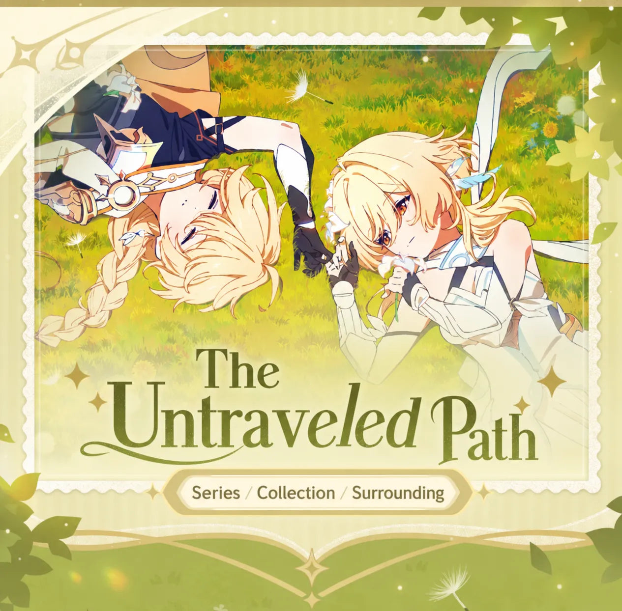 Genshin Impact The Untraveled Path Series dual-display acrylic charms featuring Aether and Lumine character artwork