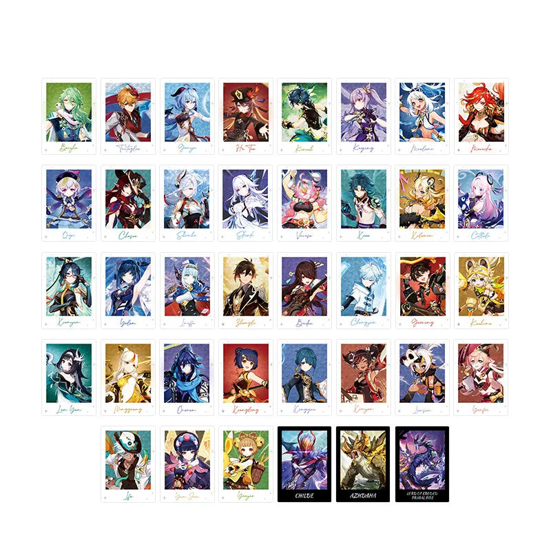 Genshin Impact themed series collectible character cards