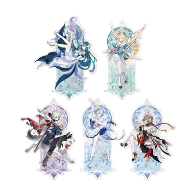 Genshin Impact Themed Series Snezhnaya Character Standees Collection featuring Vesna and Vodyanitsa