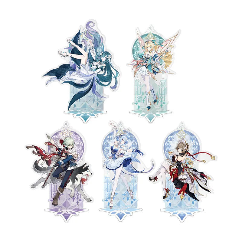 Genshin Impact Themed Series Snezhnaya Character Standees Collection featuring Vesna and Vodyanitsa