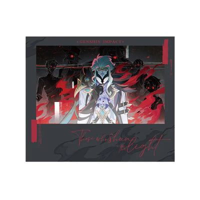 Genshin Impact collector cards featuring Dottore and other Fatui characters