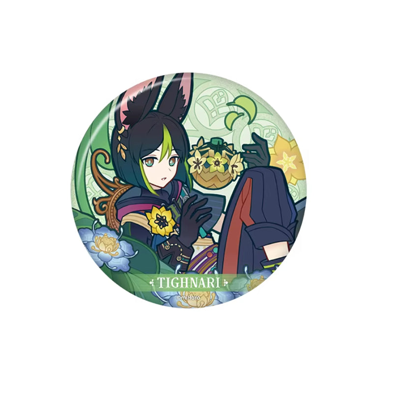Genshin Impact Tighnari badge Whispering Blooms series collectible pin