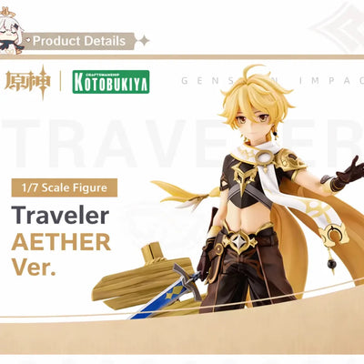 Genshin Impact Traveler Aether 1/7 figure material and paint detail close up finish