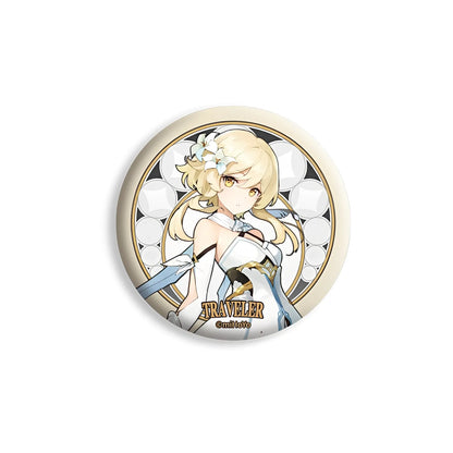 Genshin Impact Traveler Theme Series Traveler Lumine character badge 7.5cm tinplate anime collectible pin