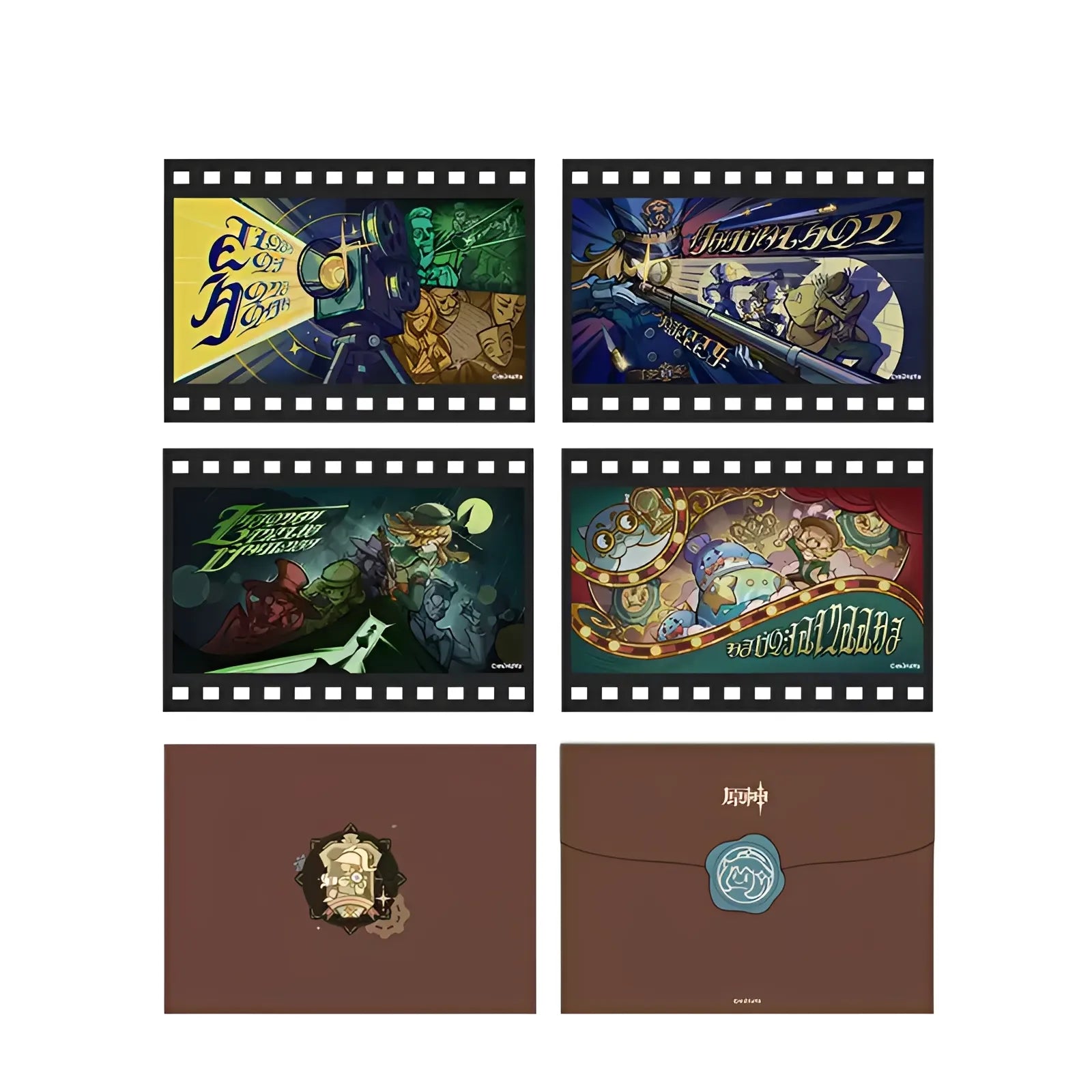 Genshin Impact Navia transparent card envelope set from Underground Exhibition series front design with emblem detail