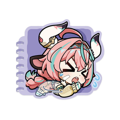 Genshin Varesa Q Version Expression Series spiral notepad featuring chibi Natlan character artwork
