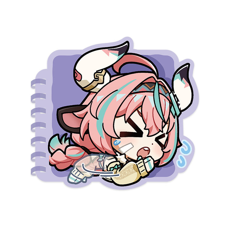 Genshin Varesa Q Version Expression Series spiral notepad featuring chibi Natlan character artwork