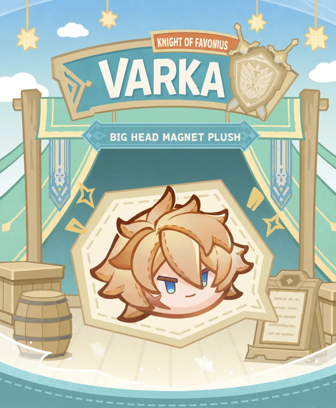 Varka Knight of Favonius Big Head Magnet Plush product details