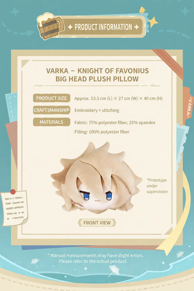 Genshin Impact Varka Plush Pillow size and material details