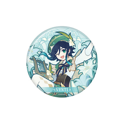 Genshin Impact Venti badge Whispering Blooms series collectible pin