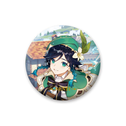 Genshin Impact Venti character badge anime collectible pin
