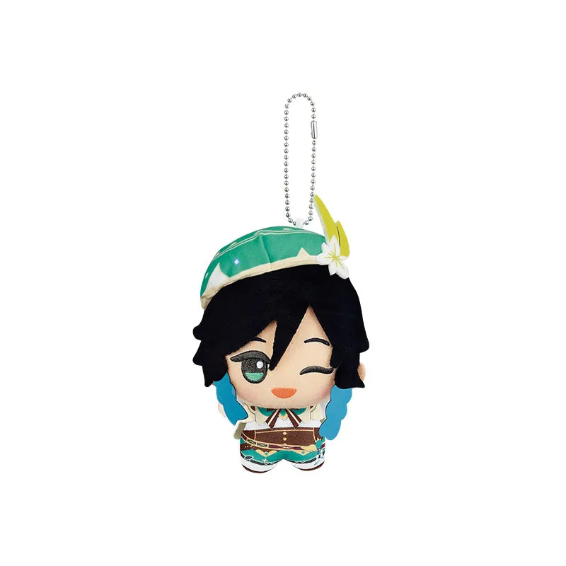 Genshin Impact Venti Little Valley plush keychain with cute chibi expression and hanging chain