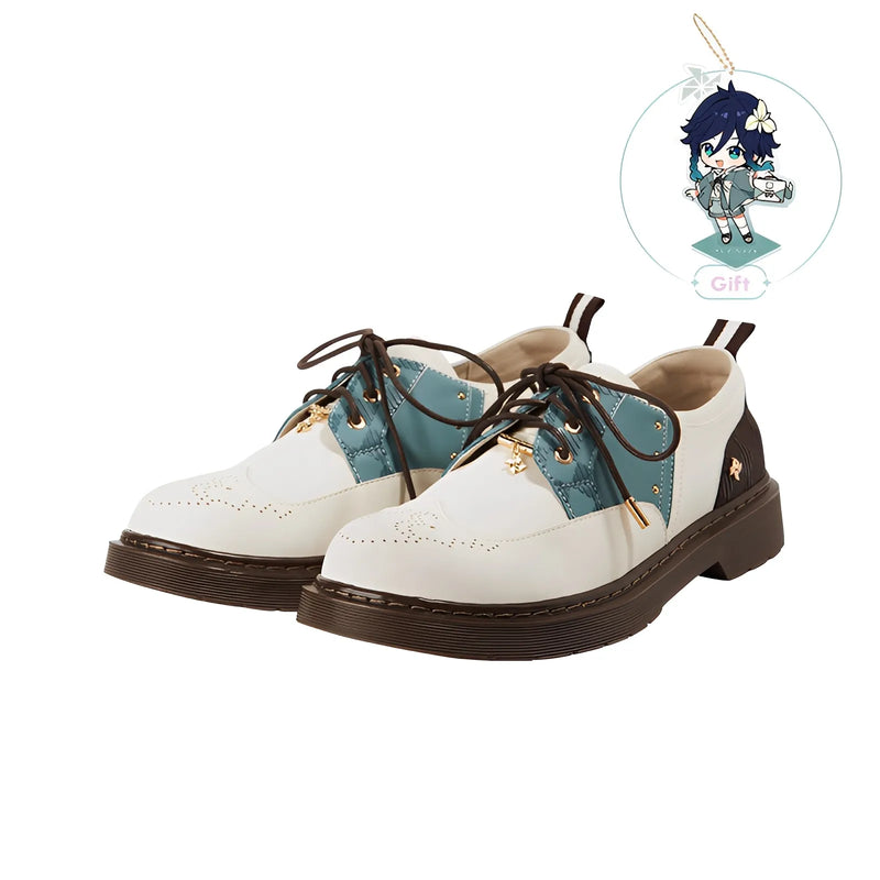 Genshin Impact Venti oxford shoes pair display clean studio shot
