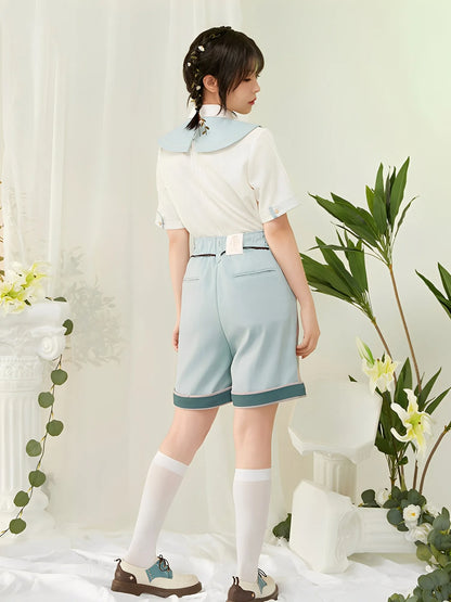 Genshin Impact Venti themed shorts full body model showcase casual outfit