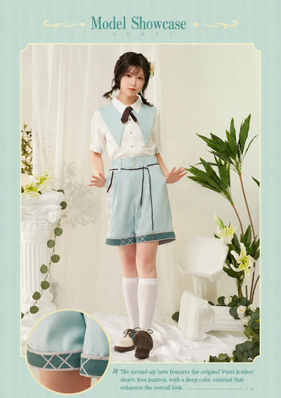 Genshin Impact Venti shorts model showcase outfit styling display