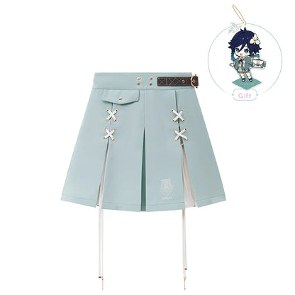 Genshin Impact Venti themed impression skirt front back white background product image