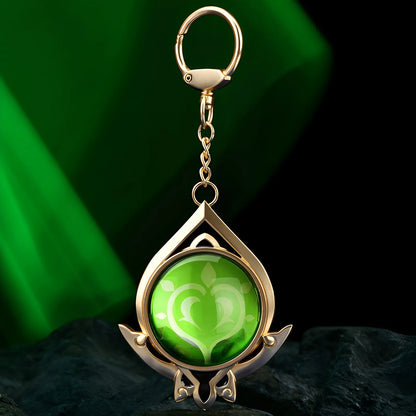 Genshin Impact vision keychain handheld close up detail view