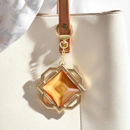 Genshin Impact vision keychain zinc alloy and glass detail