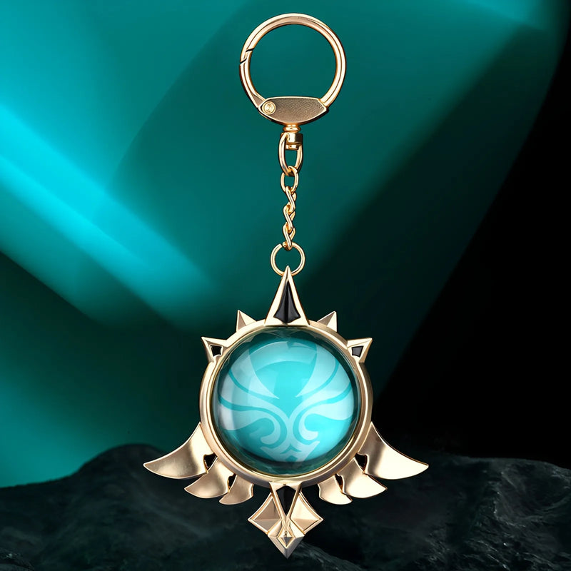 Genshin Impact vision keychain multiple elements group display